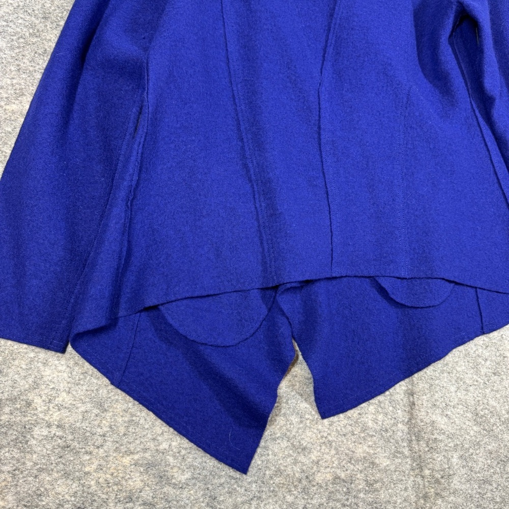 Eileen Fisher Vibrant Blue Wool Snap Closure Jacket Size S Lagenlook Minimalist - Picture 15 of 16